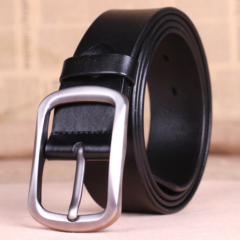 Men's Pure Leather Belt Buckle Young to Middle-Aged All-Match - Timeless Authenticity