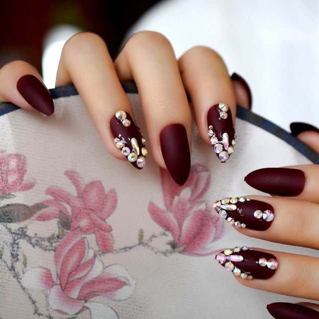 Professional Metal Press-On Nails - Women's High-Quality Collection | Realistic Shape Easy Clean