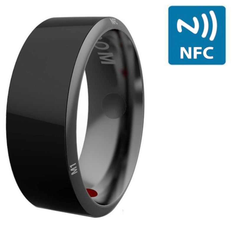 Smart Ring Bärbar Device Multifunktionell Svart High-tech