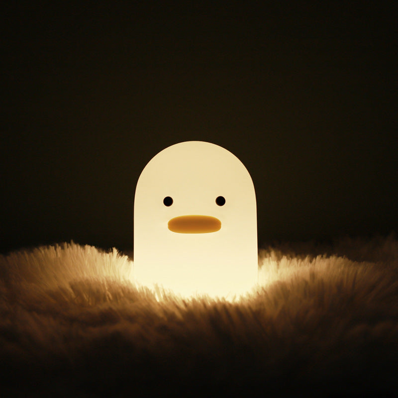 Nordique mignon belle bande dessinée terne canard Led veilleuse Silicone USB charge veilleuse vacances cadeaux enfants chambre chevet chambre