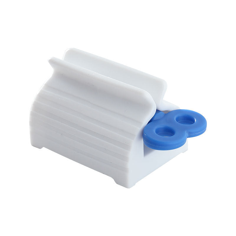 Badrumstillbehör Set Rullande Tandkrämspress Tub Tandkrämsdispenser Tandborstehållare Ställ Rostfritt Stål Dispenser