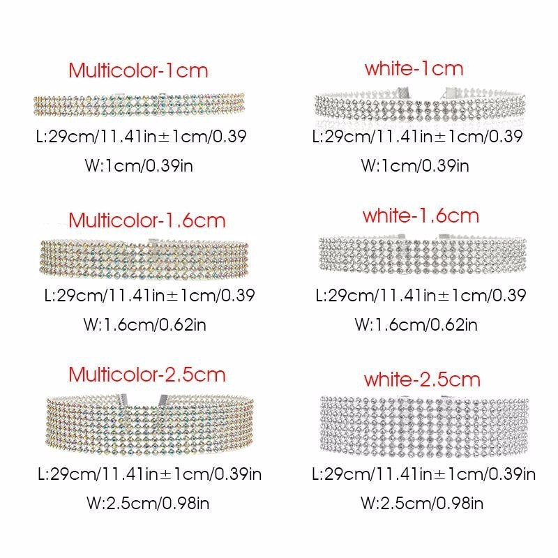 Fashion Women Full Crystal Rhinestone Choker Necklace Wedding Jewelry Chokers For Women