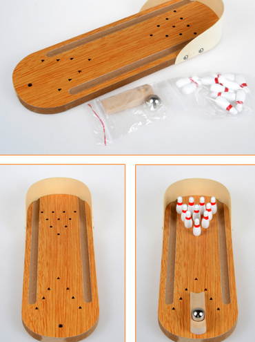 Jouets éducatifs en bois pour enfants, mini bowling en bois, décompression interactive parent-enfant, jeux de table créatifs