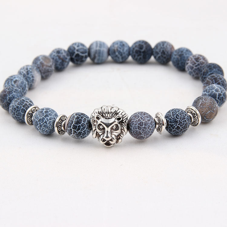 Naturstens ugglehuvud yogaarmband