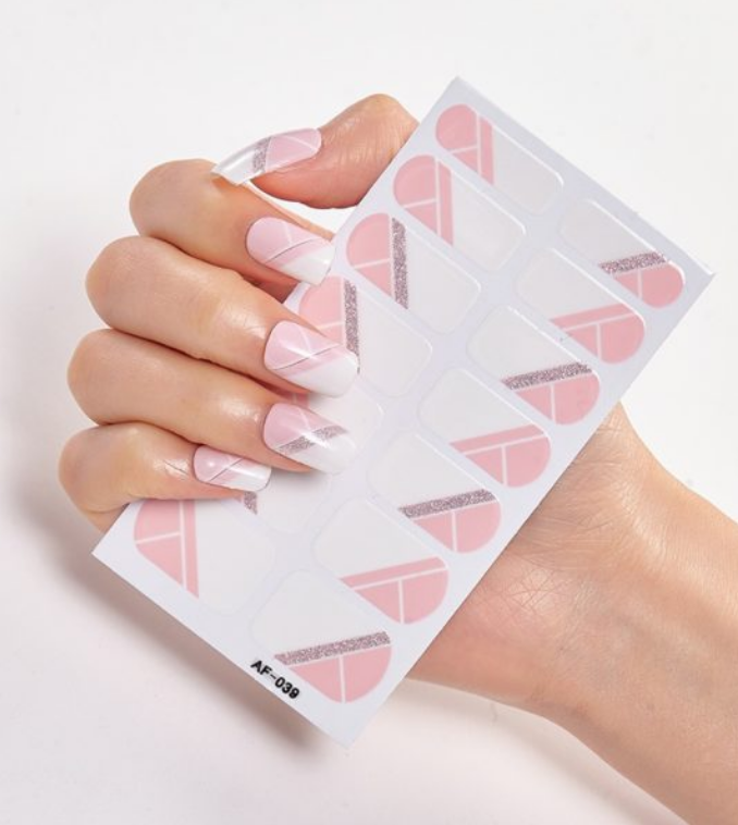 Full Coverage Nail Stickers - 40+ Designs - 24 Month Shelf Life - Nail Polish Glue Included - XAF01-XAF40 Collection