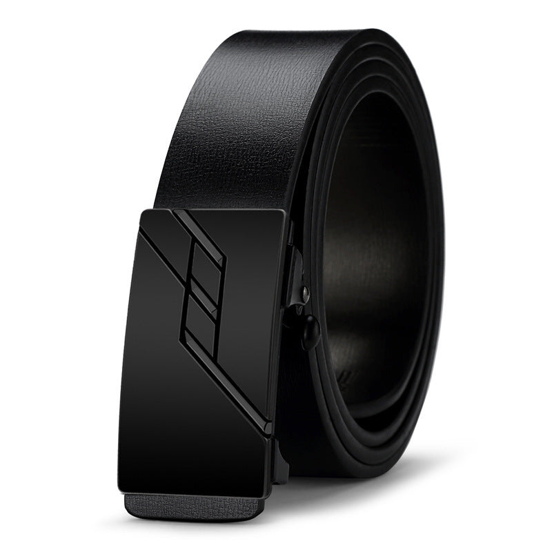Men's Automatic Leather Buckle Cowhide Casual Business Belt - Versatile Professional