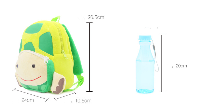 Mignon Zoo cartable pour enfants sac à dos en peluche Animal tortue