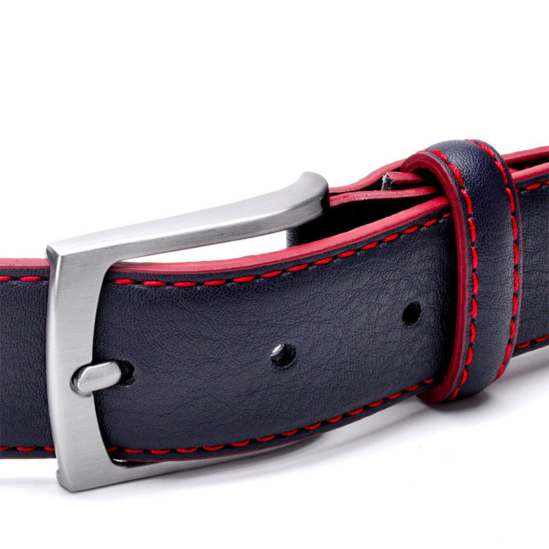 Men's Pin Buckle Leather Leisure Belt - Sophisticated Comfort
