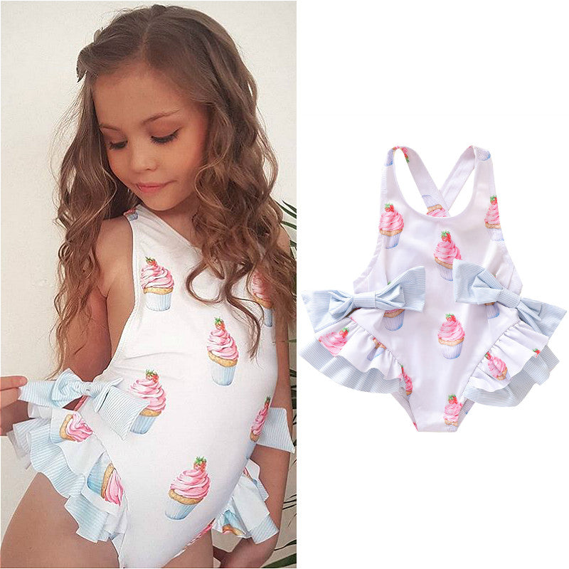 Maillot de bain une pièce à volants pour enfants