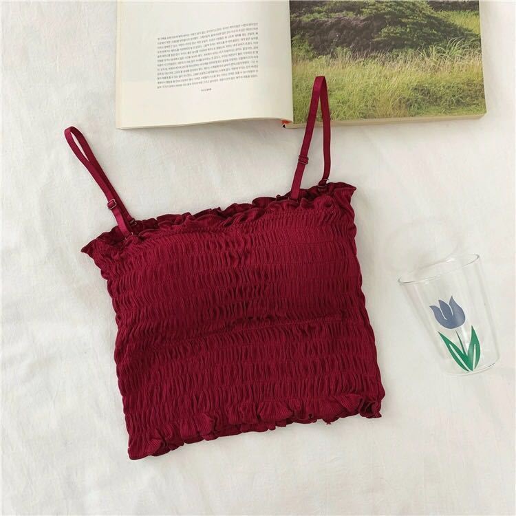 Dammode omlott bröst Camisole Bottenväst
