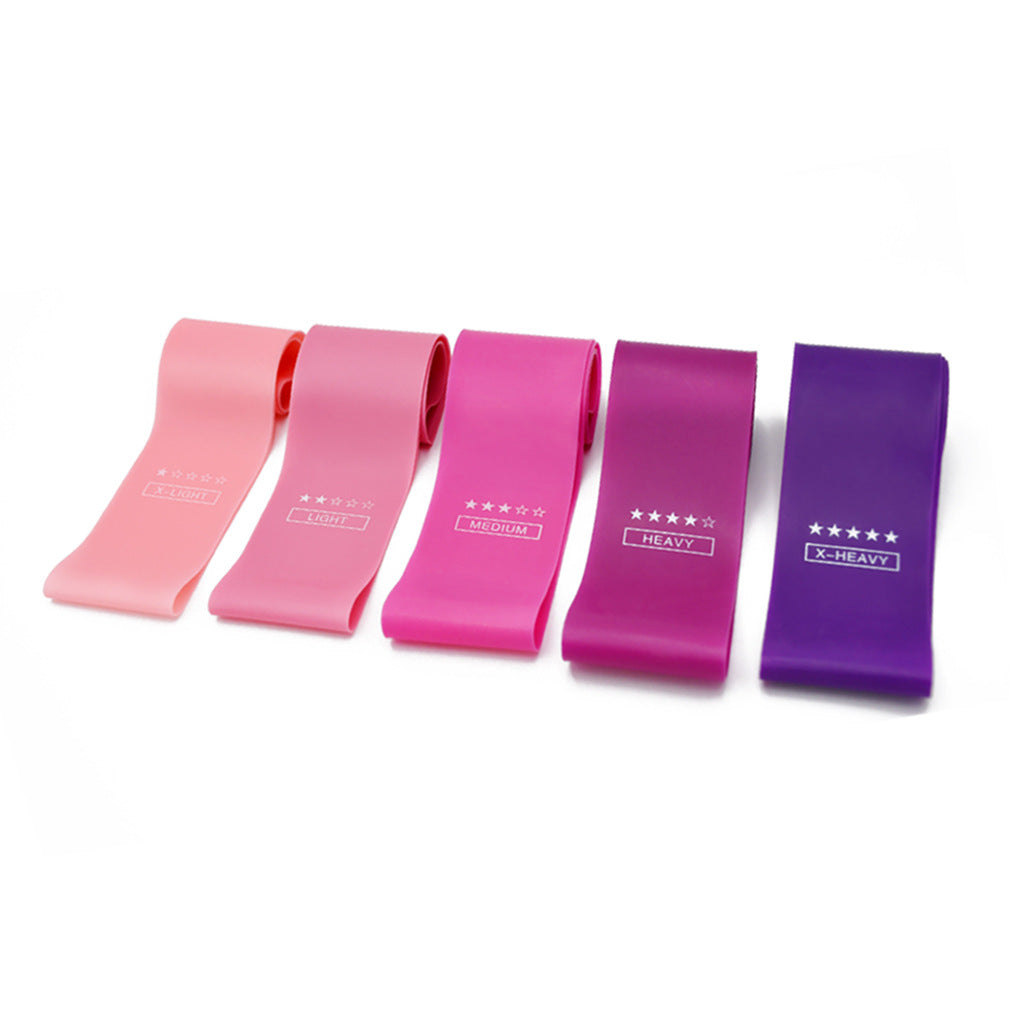 Professional Gym Strength Resistance Bands - 100% Natural Latex (5 Levels, 600x50mm, 5-40lb Range)