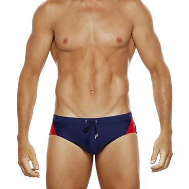 Colorblock Fashion Triangle Swim Trunks