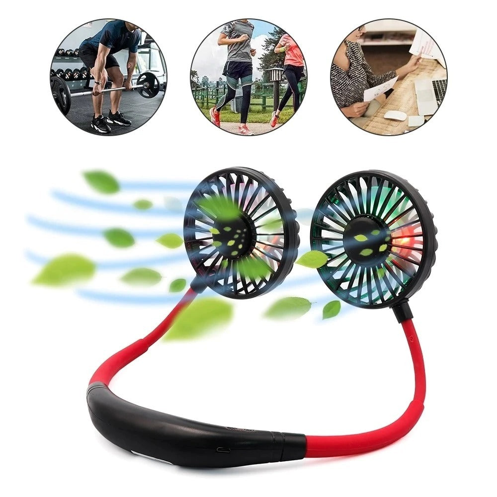 Holiday Relaxation: Portable Neckband Fan for Summer Comfort