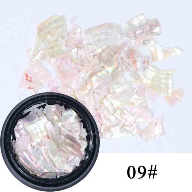 Japanese Style Nail Shell Slices - 3D Decoration Brighter Cleaning | DIY Salon Accessories