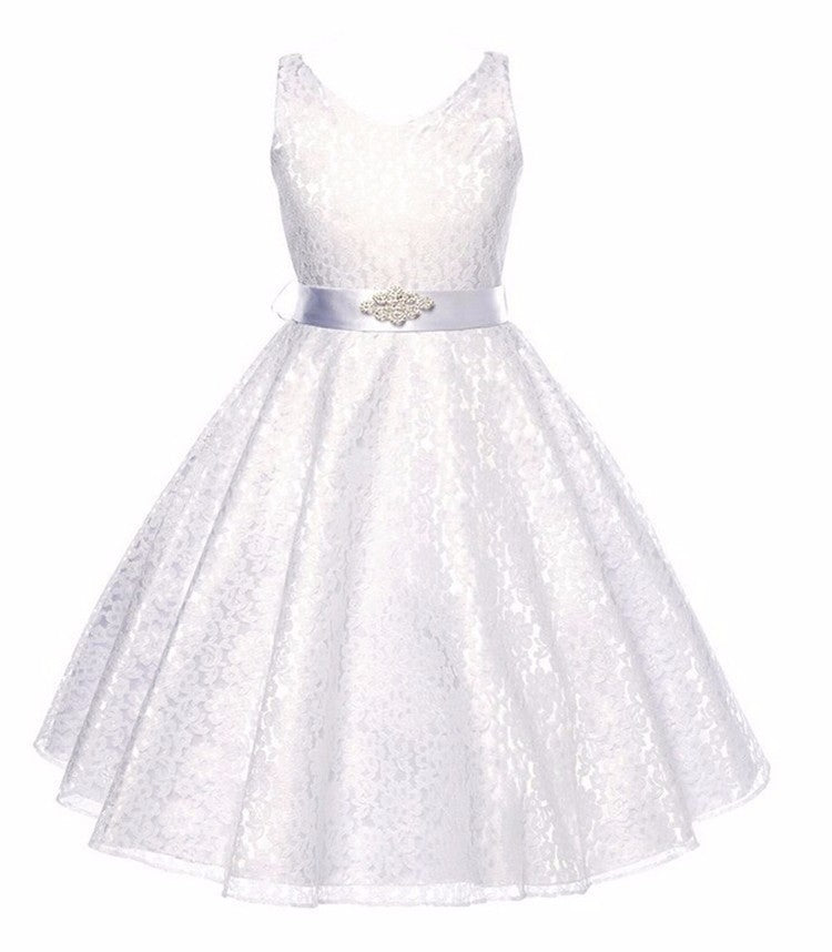 Enfants filles robe enfants Costume filles robe dentelle robe Tong vente en gros