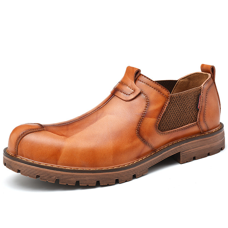 Casual läderskor män loafers