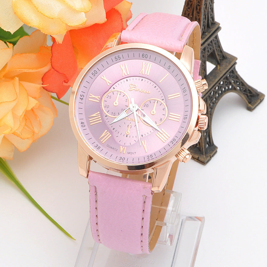 Three Eye Watches Retro GENEVA Geneva Students Couples Watches Men's Belts Quartz Trends Watches - Stylish Functional Reliable Trendy Timeless Modern