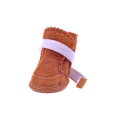 Promotion empreintes d'agneau VIP petits chiens chaussures chaudes chaussures Bichon chiot animal bottes de neige chaussures