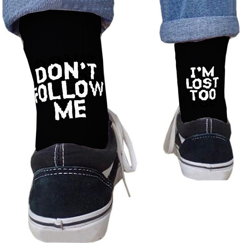 Chaussettes alphabet anglais ins tide chaussettes