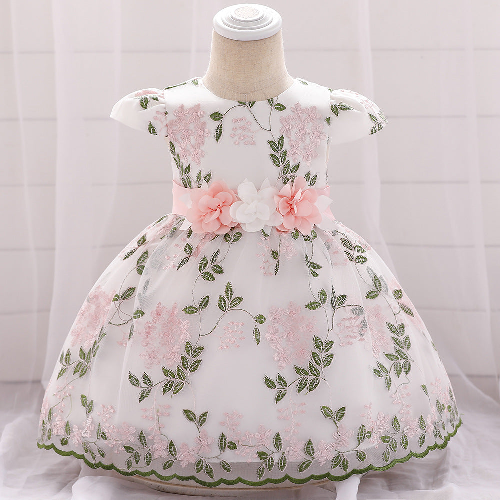Summer Children's Clothing - New Baby Birthday Party Wedding Dress Skirt Girls Fluffy Dress