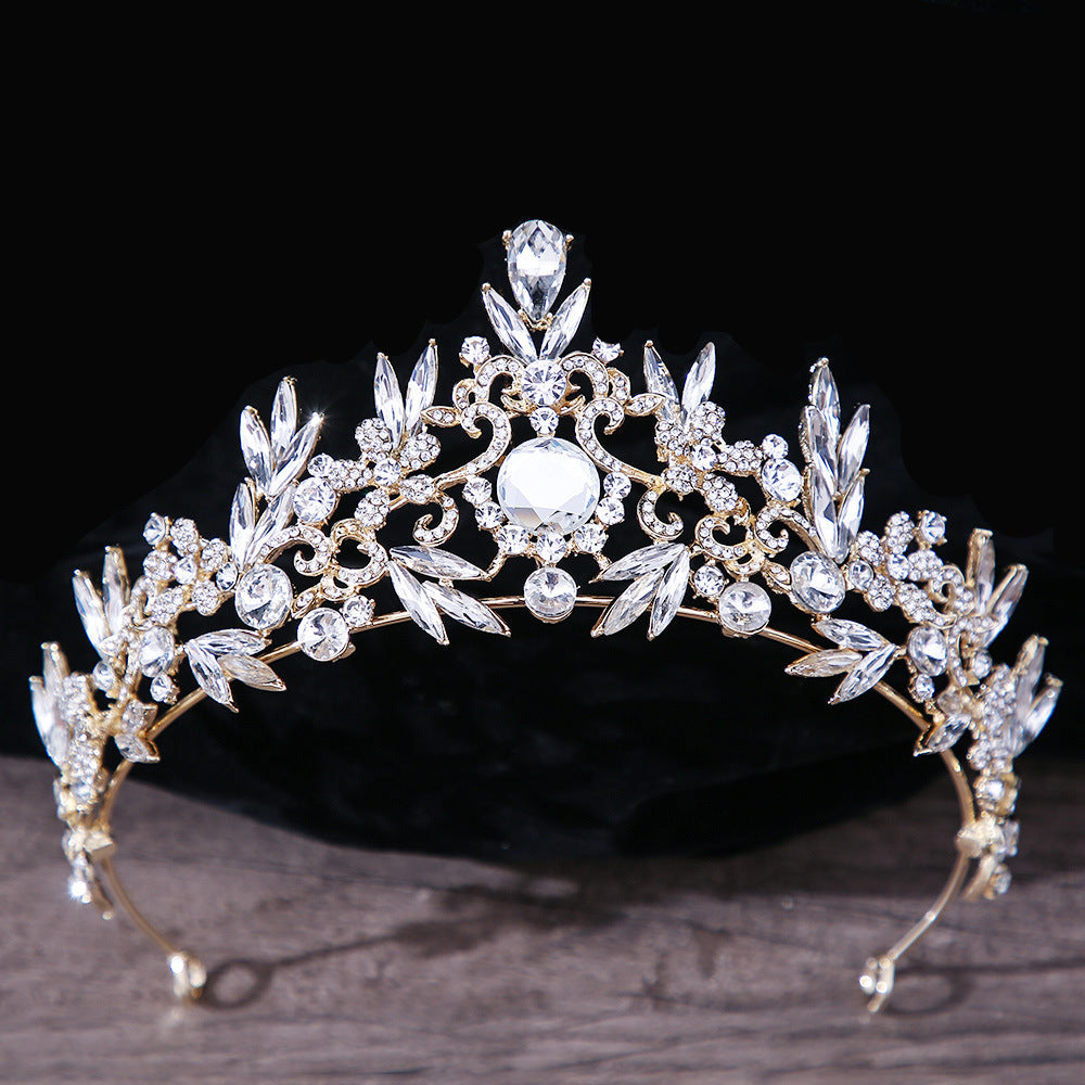 Bridal Headdress Rhinestone Mitzvah Crown - Elegant Jewish Wedding Accessory