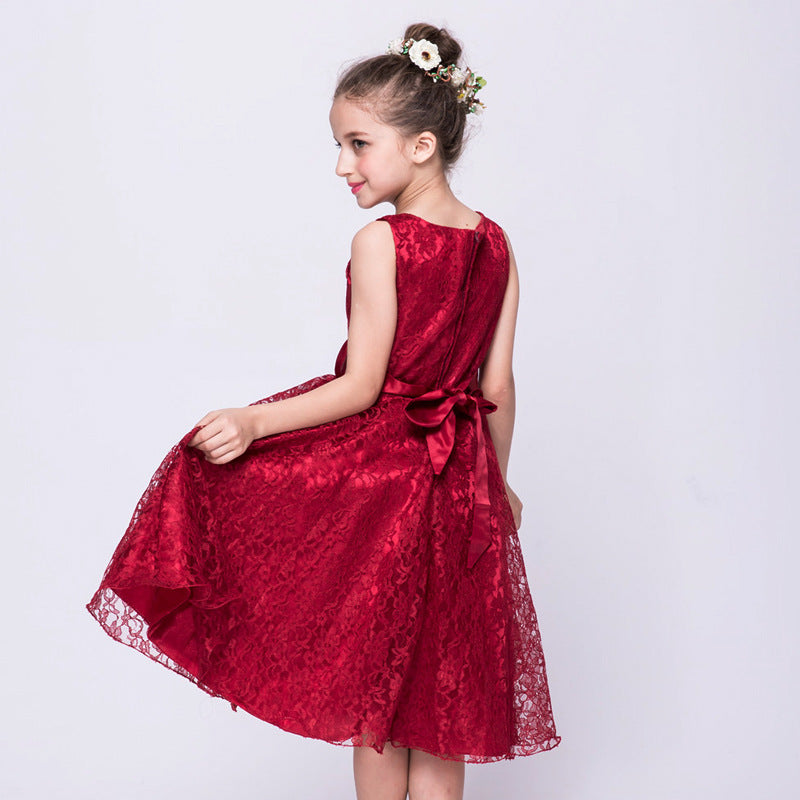 Enfants filles robe enfants Costume filles robe dentelle robe Tong vente en gros