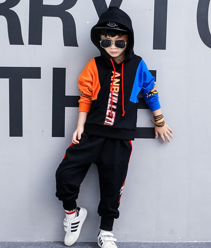 Boys' Spring Suit - Korean Style Long-Sleeved Sports Two-Piece Set