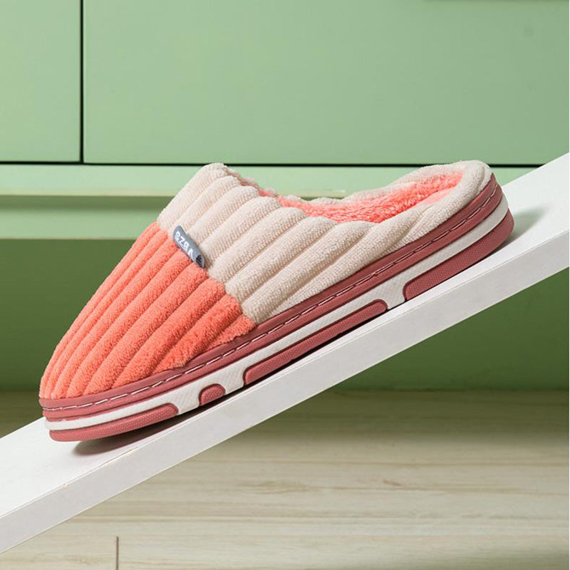 Unisex Winter Corduroy Slippers - Couples Bedroom Shoes - Winter Collection