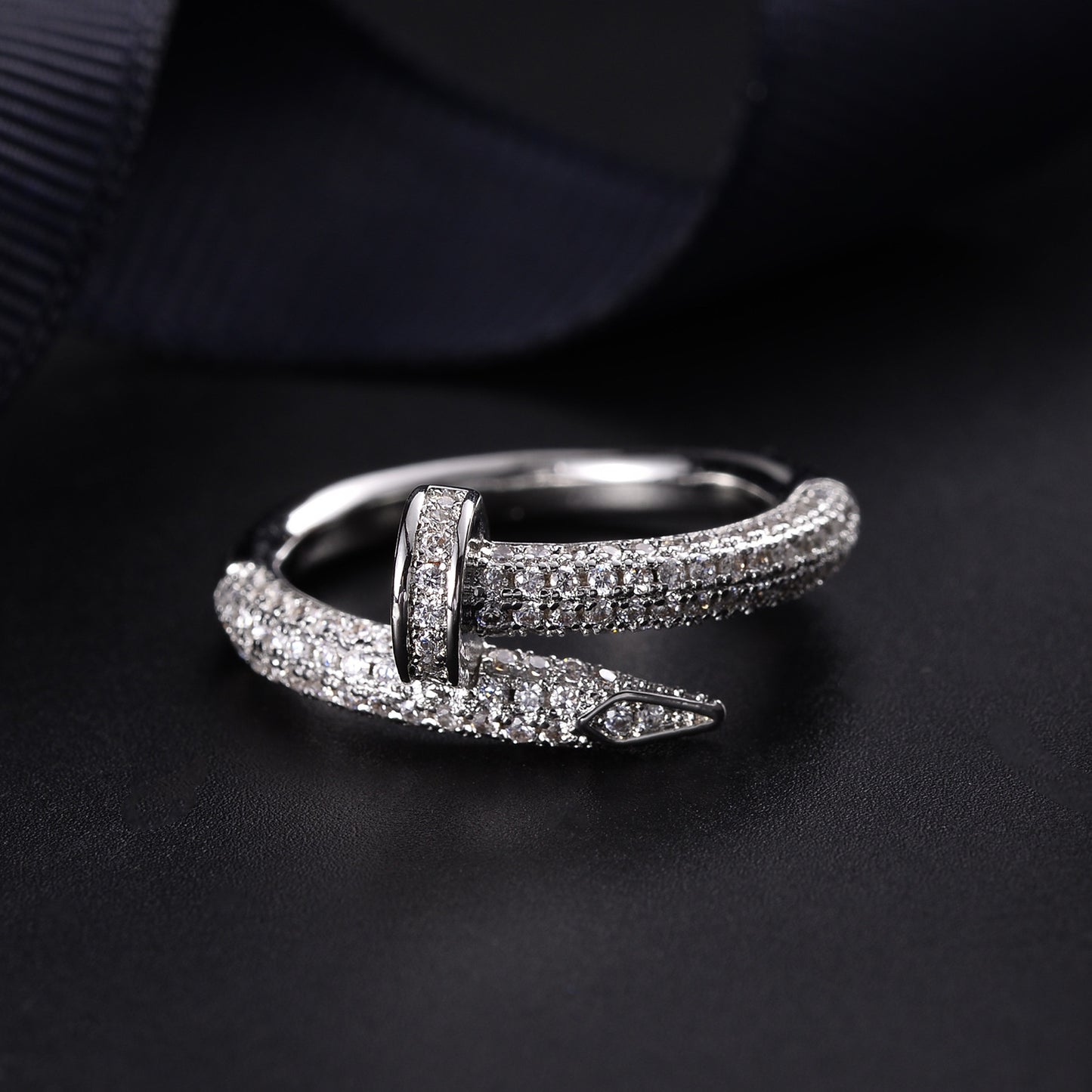 Gold Plating Nail Ring Trend Jewelry