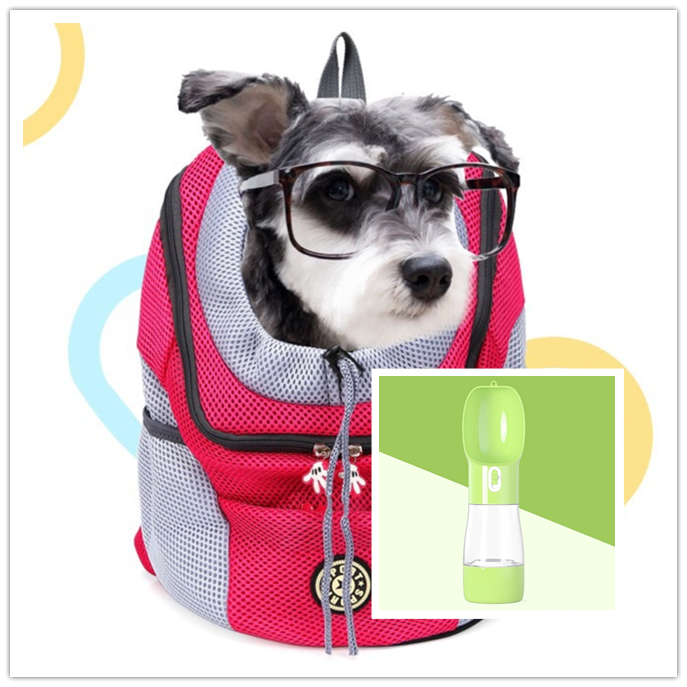 Pet Dog Carrier Carrier For Dogs Ryggsäck Ut Dubbel axel Bärbar Travel Outdoor Carrier Bag Mesh