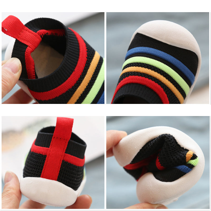 Chaussures chaussettes tricotées volantes pour enfants