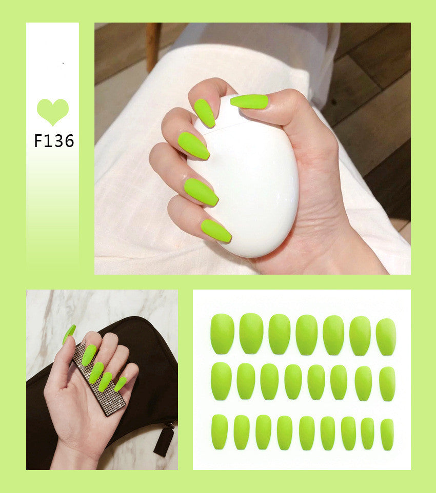 Professional Scrub Ballet Press-On Nails - 24 Pieces F122-F144 | Nail Tools Category