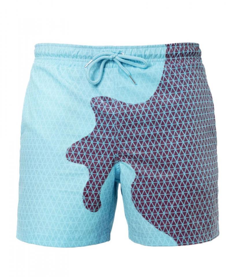 Short de plage à couleur changeante magique, maillot de bain d'été pour hommes, maillot de bain à séchage rapide, pantalon de plage
