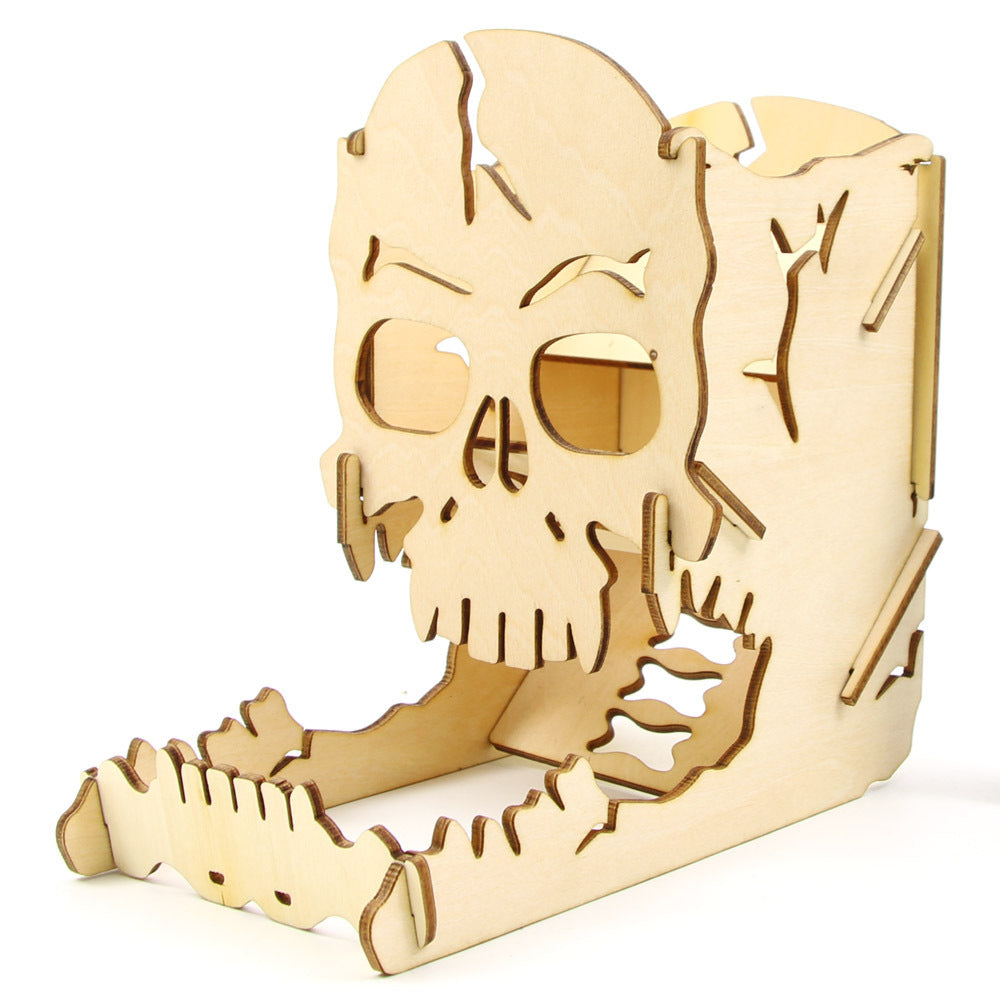 Skelett Dice Tower Fritid Underhållning Brädspel Trähantverk