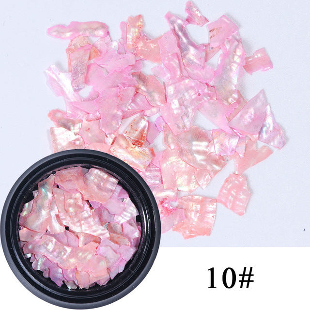 Japanese Style Nail Shell Slices - 3D Decoration Brighter Cleaning | DIY Salon Accessories