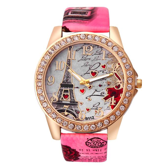 Nouveau Vintage Paris tour Eiffel montre à Quartz femme femmes filles dames étudiants montre-bracelet décontractée Relojes