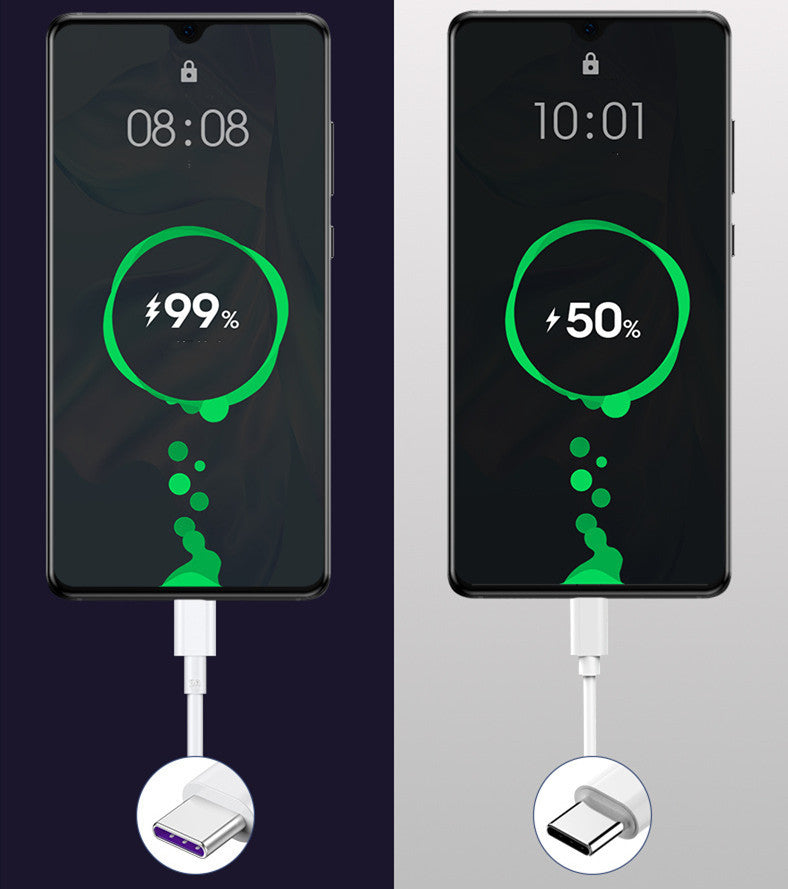 Supersnabb laddning Usb enda huvud mobiltelefon datakabeln