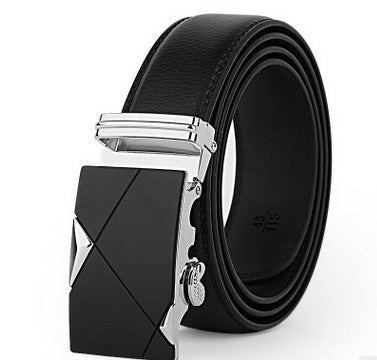 Men's Leather Two-Layer Business Korean Classic Suit Belt - Professional Durability
