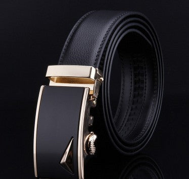 Men's Leather Two-Layer Business Korean Classic Suit Belt - Professional Durability