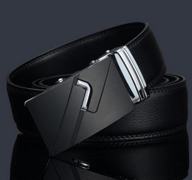 Men's Leather Two-Layer Business Korean Classic Suit Belt - Professional Durability