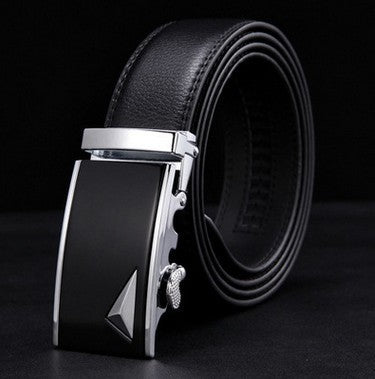 Men's Leather Two-Layer Business Korean Classic Suit Belt - Professional Durability