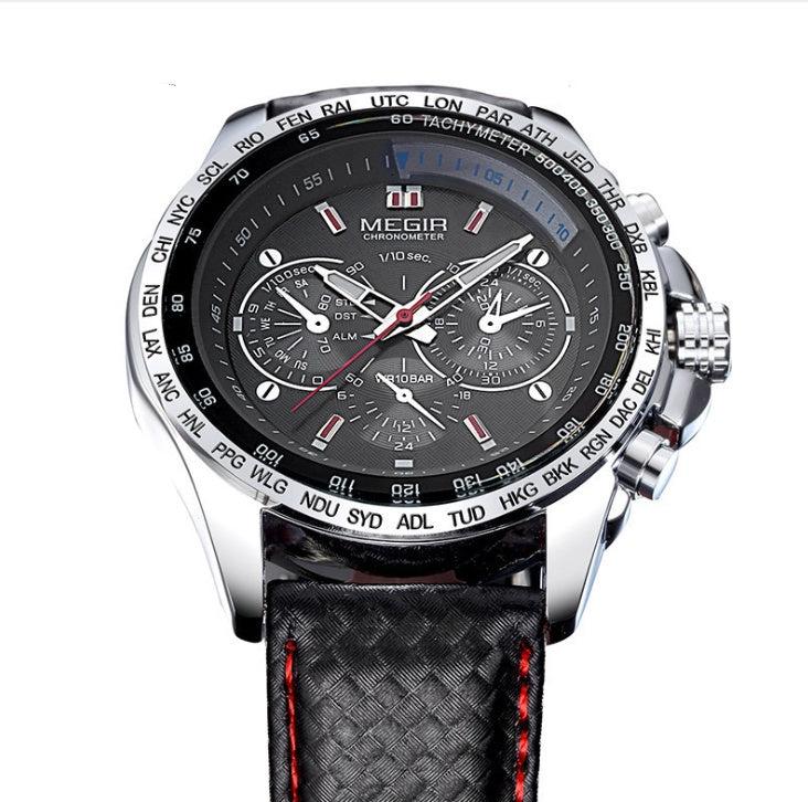Original 1010 Leather Strap 3ATM Waterproof Quartz Luxury Business Mens Watches