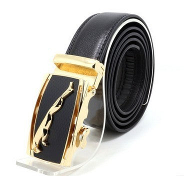 Men's Leather Two-Layer Business Korean Classic Suit Belt - Professional Durability