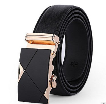 Men's Leather Two-Layer Business Korean Classic Suit Belt - Professional Durability