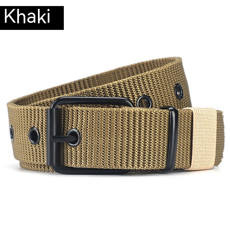 Lengthened Porous Pin Buckle Canvas Belt Universal - Inclusive Comfort