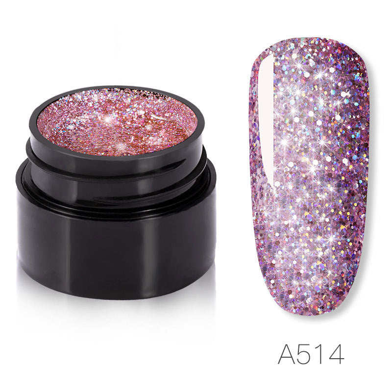 Sparkling Sparkle Nail Polish - 5ml 6 Colors UV/LED 30 Days | Almost No Smell Quality Priority