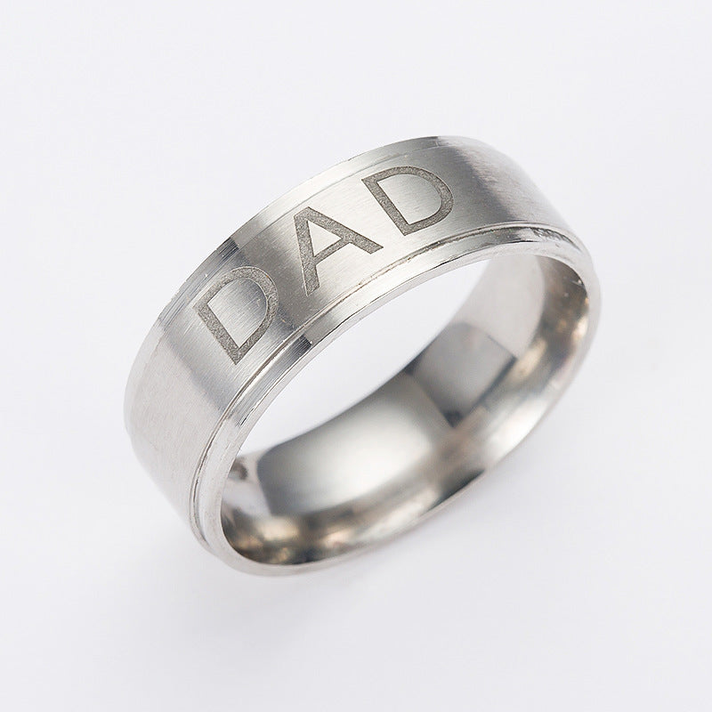 Monogramring titan stålring