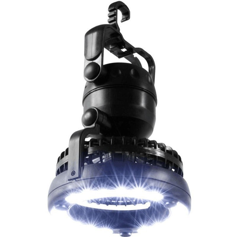 Fan Lamp in the Camp - Portable LED Light with Fan