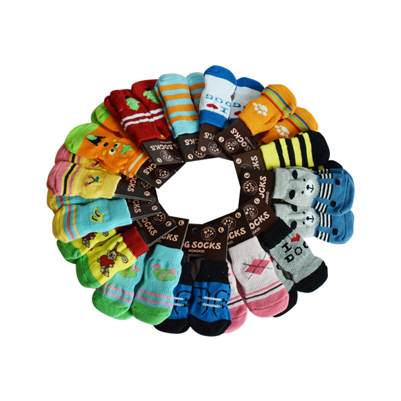 Chaussettes antidérapantes pour chien, chaussures d'intérieur, VIP Teddy, Bichon de Poméranie