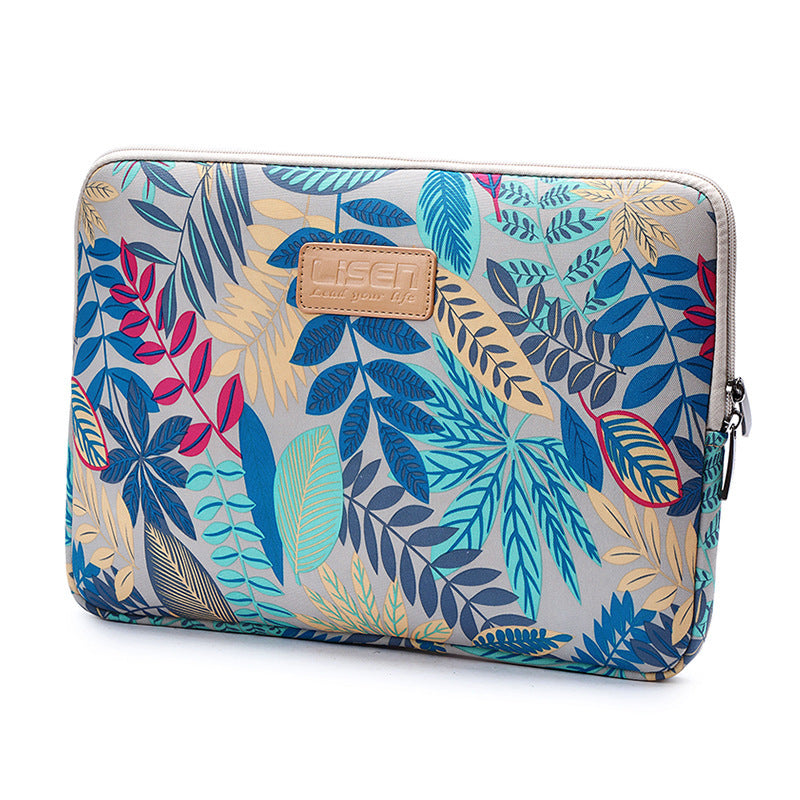 LISEN Colorful Leaf Notebook Sleeve Bag 15,6 tums datorväska